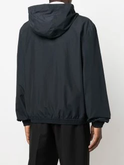 Thom Browne logo-patch hooded jacket