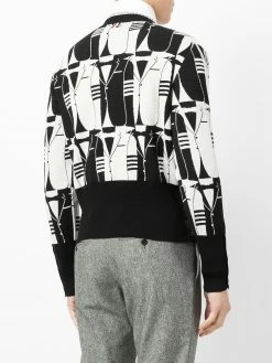 Thom Browne Intarsia knit cardigan cardigans of men 8 Thom Browne intarsia-knit cardigan