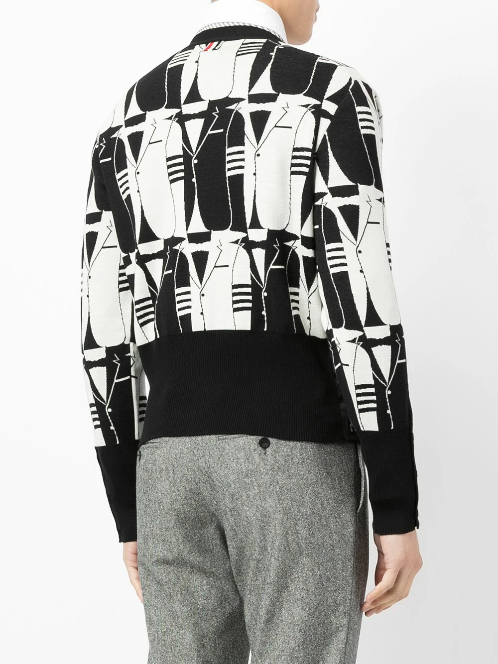Thom Browne Intarsia knit cardigan cardigans of men 4 Thom Browne intarsia-knit cardigan