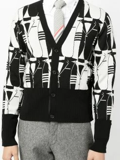 Thom Browne Intarsia knit cardigan cardigans of men 9 Thom Browne intarsia-knit cardigan