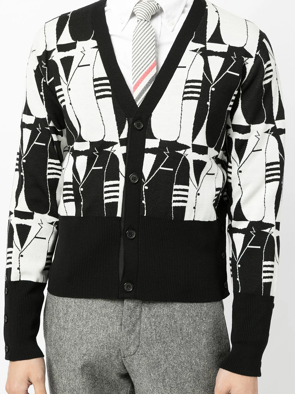 Thom Browne Intarsia knit cardigan cardigans of men 5 Thom Browne intarsia-knit cardigan