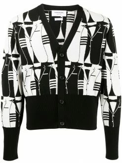 Thom Browne intarsia-knit cardigan