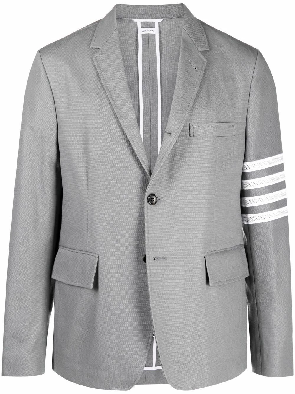 Thom Browne 4 Bar stripe notched lapels blazer blazers of men 1 Thom Browne 4-Bar stripe notched lapels blazer