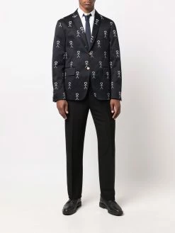 Thom Browne Mr. Thom motif single-breasted blazer