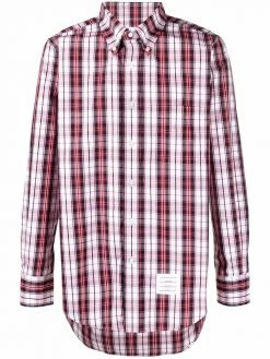 Thom Browne tartan-check poplin shirt