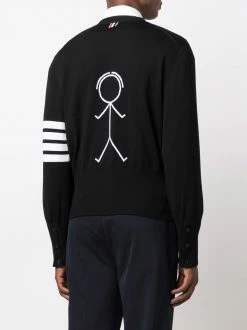 Thom Browne 4-Bar Stripe V-neck cardigan