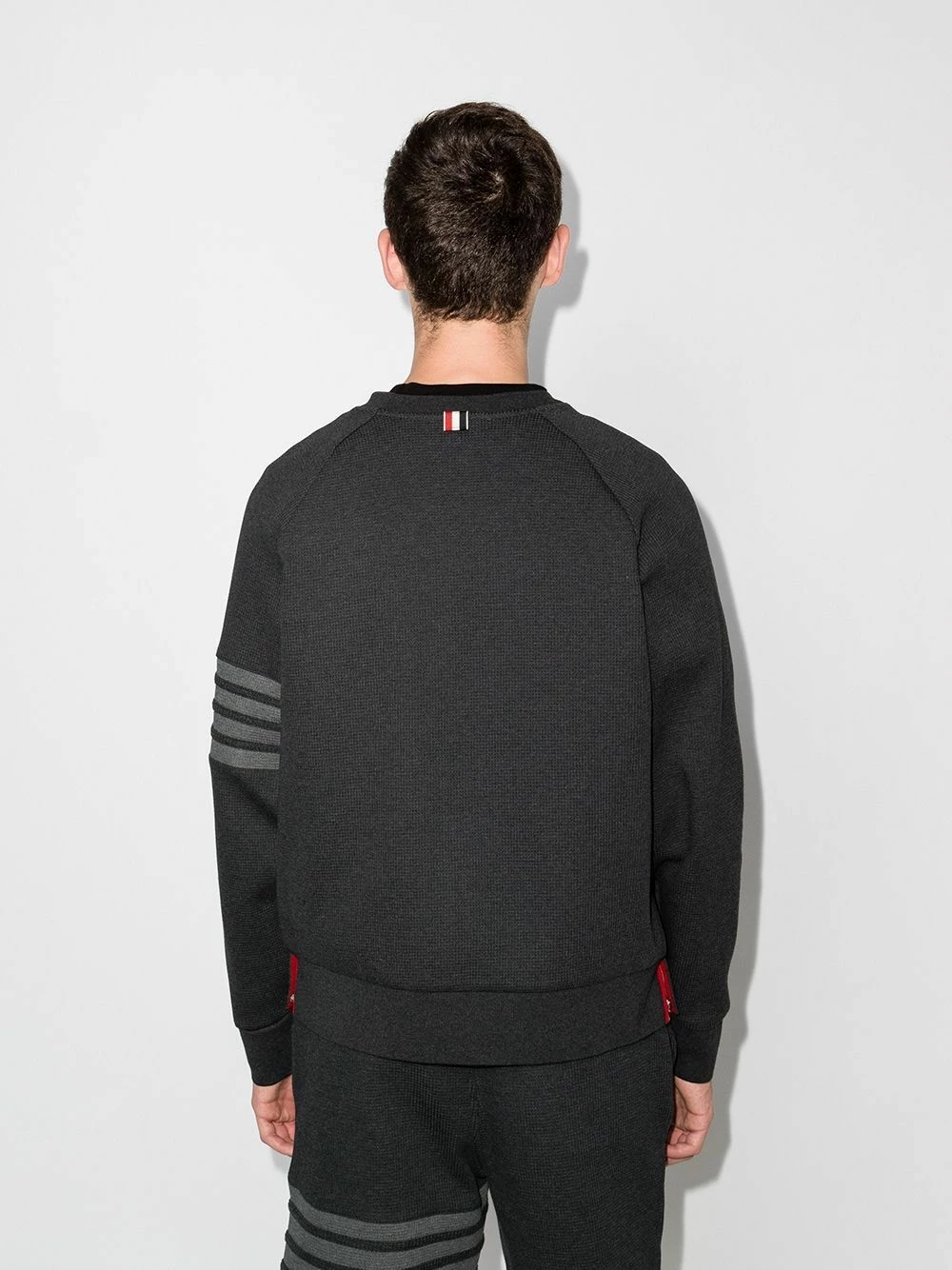 Thom Browne 4 Bar raglan sleeve jumper knitted sweaters of men 3 Thom Browne 4-Bar raglan-sleeve jumper