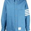 Thom Browne 4-Bar long-sleeve denim shirt