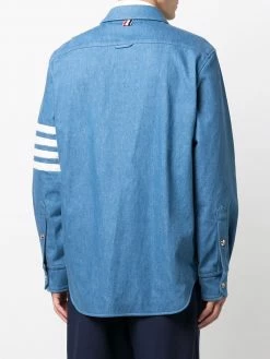 Thom Browne 4-Bar long-sleeve denim shirt
