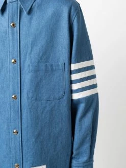 Thom Browne 4-Bar long-sleeve denim shirt
