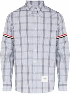 Thom Browne RWB-armband windowpane-print shirt