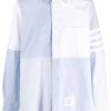 Thom Browne 4-Bar stripe panelled shirt