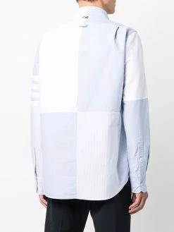 Thom Browne 4-Bar stripe panelled shirt