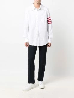 Thom Browne 4-Bar stripe long-sleeve shirt
