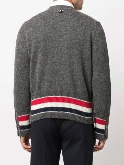 Thom Browne tricolour stripes V-neck cardigan