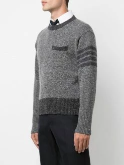 Thom Browne two-tone striped-edge jumper