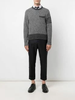 Thom Browne two-tone striped-edge jumper