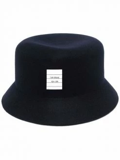 Thom Browne address logo patch bucket hat