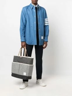 Thom Browne bitonal tote bag