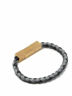 Thom Browne logo-engraved woven bracelet