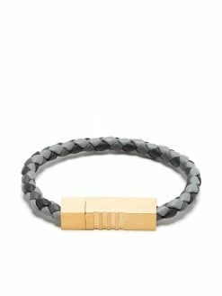 Thom Browne logo-engraved woven bracelet