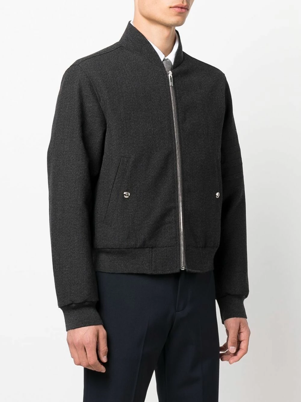 Thom Browne 4 Bar Stripe bomber jacket bomber jackets of men 3 Thom Browne 4-Bar Stripe bomber jacket