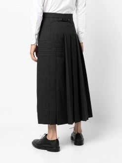 Thom Browne 4-Bar Stripe pleated midi skirt