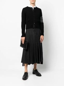 Thom Browne 4-Bar Stripe pleated midi skirt