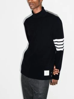 Thom Browne 4-Bar stripe roll-neck jumper