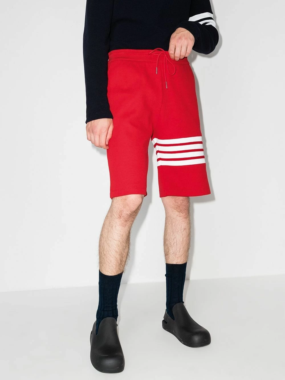 Thom Browne 4 Bar stripe track shorts track & running shorts of men 2 Thom Browne 4-Bar stripe track shorts