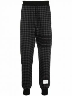 Thom Browne houndstooth-check track pants