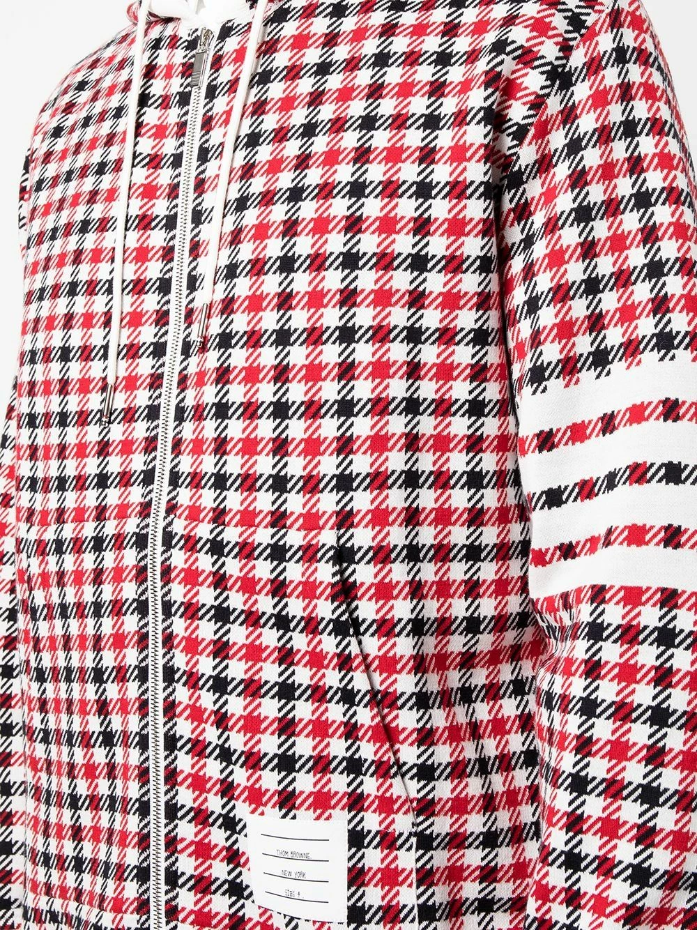 Thom Browne 4 Bar stripe check print hoodie hoodies of men 5 Thom Browne 4-Bar stripe check-print hoodie