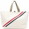 Thom Browne RWB stripe canvas tote bag