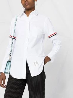 Thom Browne RWB tri-stripe armband shirt