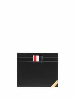 Thom Browne RWB-plaque leather cardholder