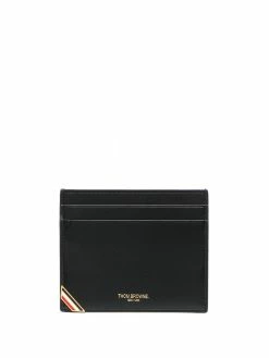 Thom Browne RWB-plaque leather cardholder