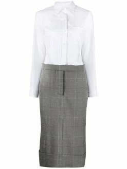 Thom Browne check-print shirtdress