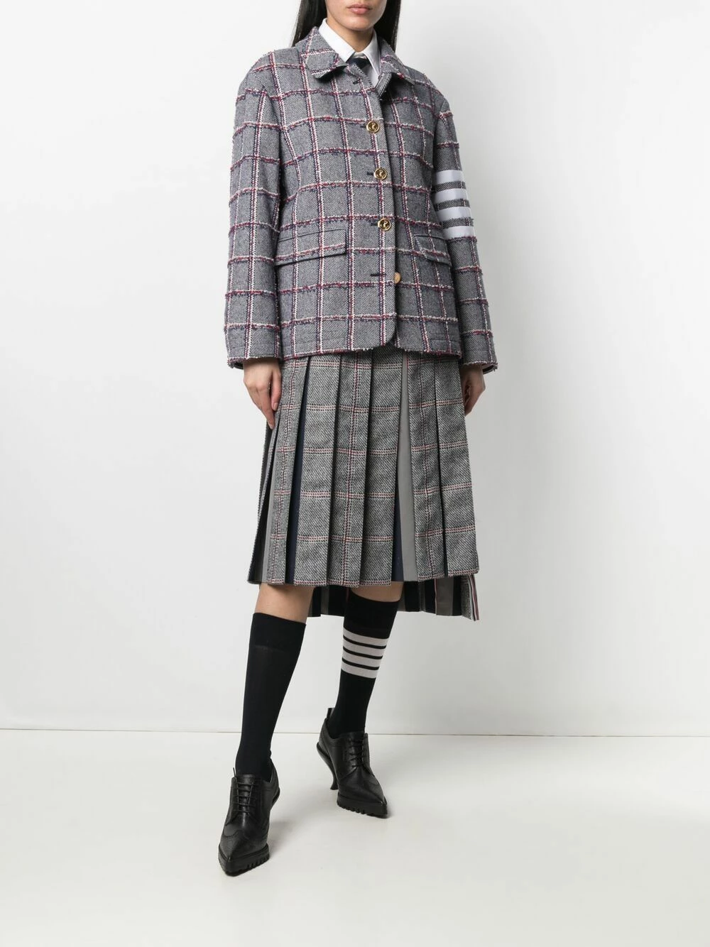 Thom Browne Dropped back pleated skirt pleated skirts of women 2 Thom Browne dropped back pleated skirt