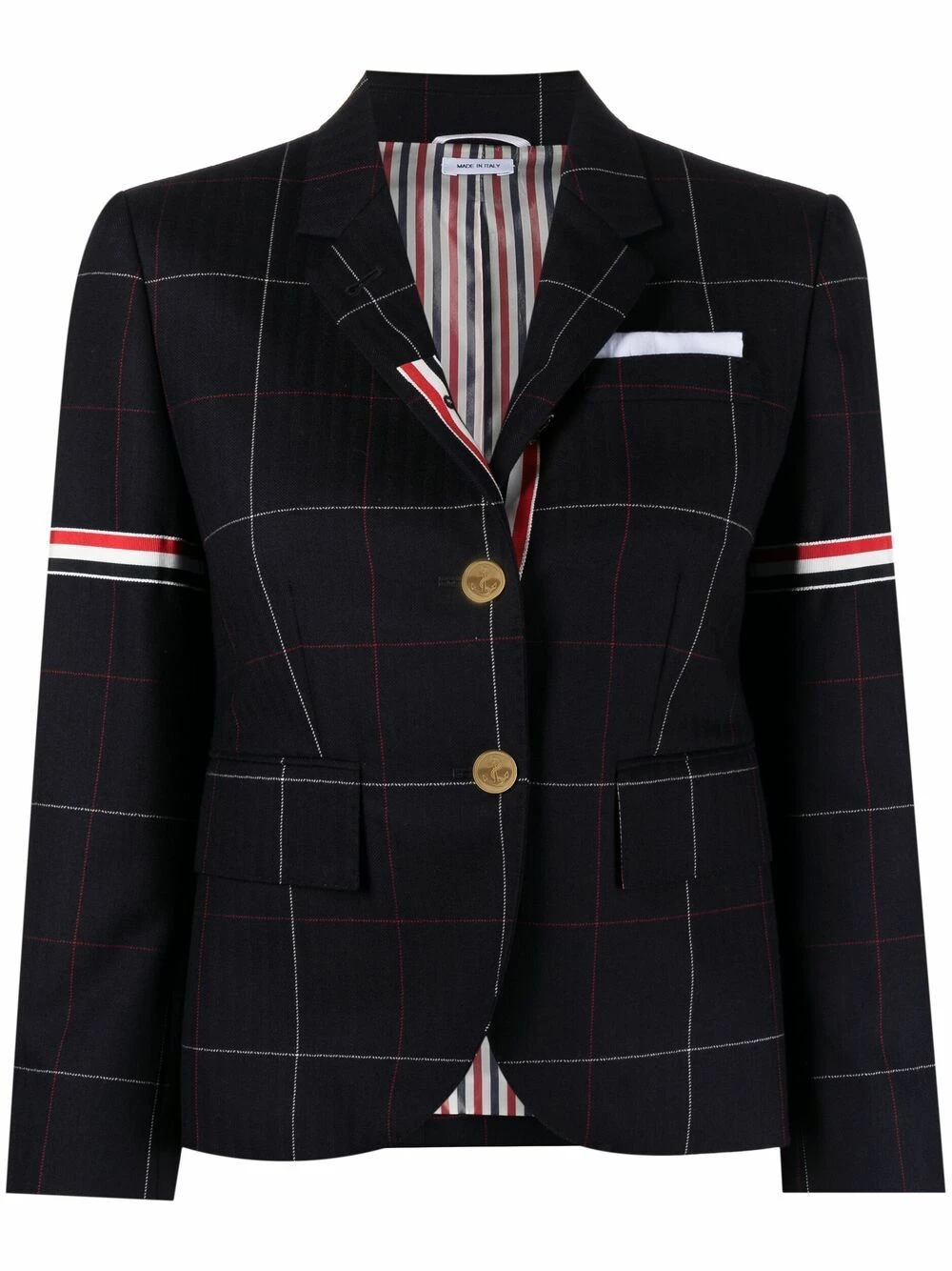 Thom Browne Grosgrain armbands blazer jacket blazers of women 1 Thom Browne grosgrain armbands blazer jacket