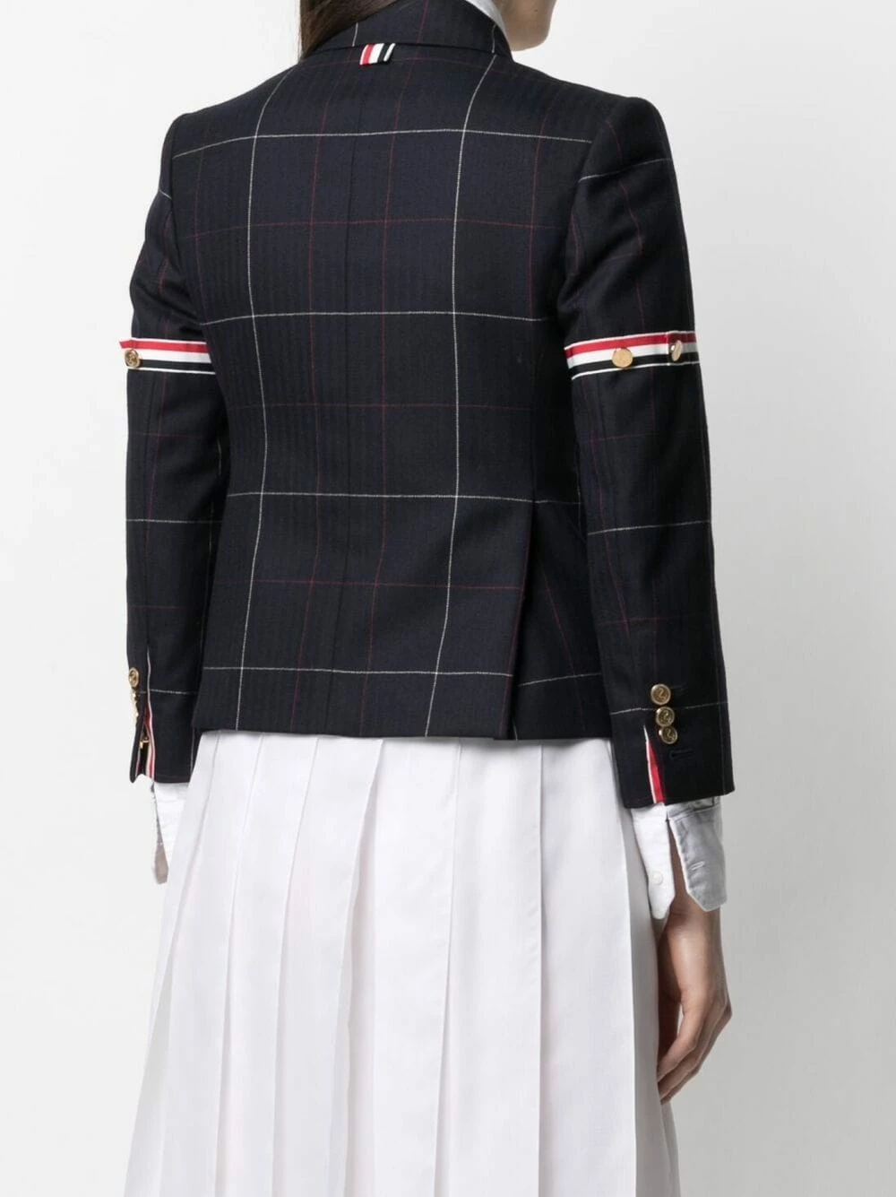 Thom Browne Grosgrain armbands blazer jacket blazers of women 4 Thom Browne grosgrain armbands blazer jacket