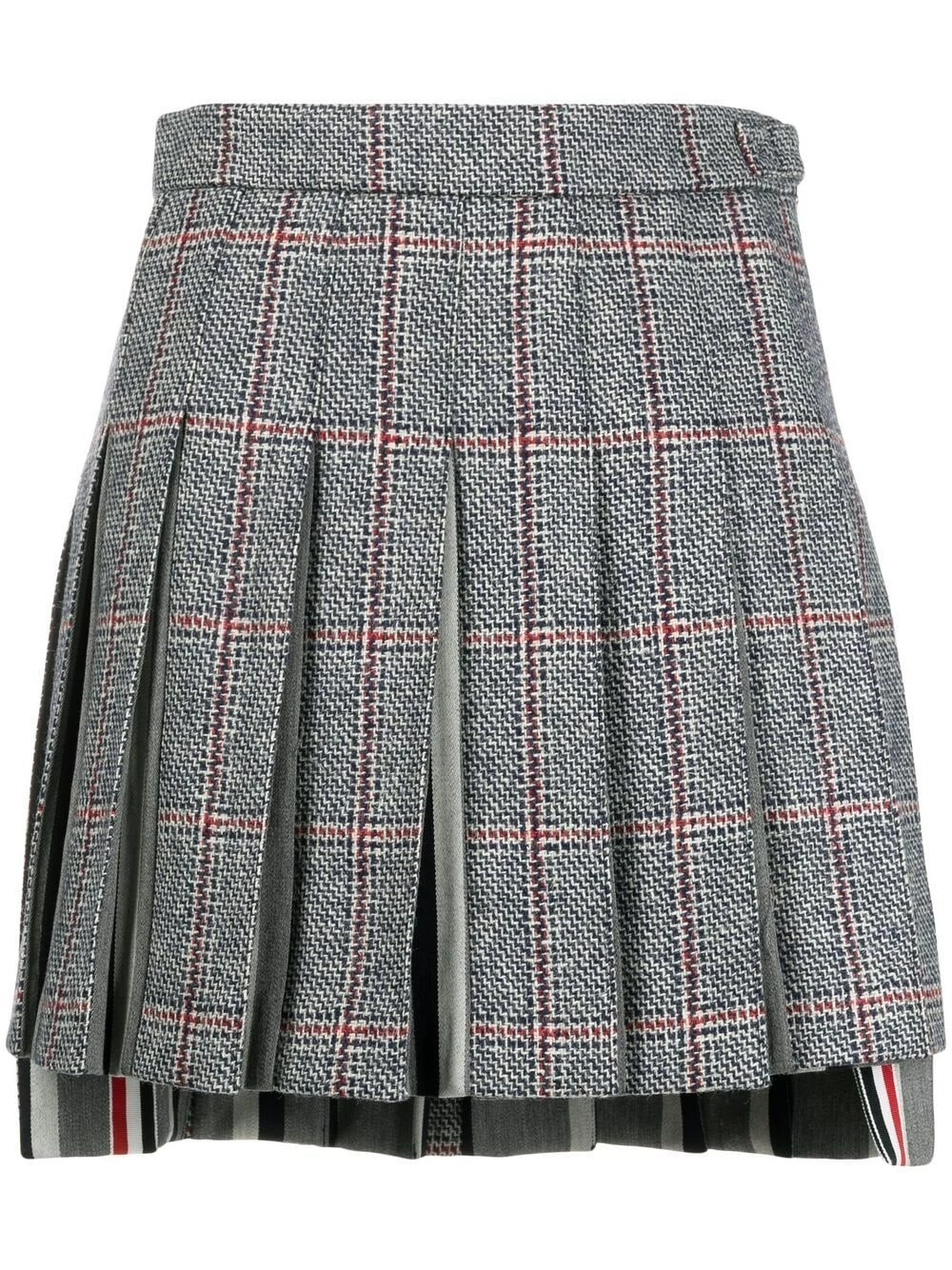 Thom Browne Mini dropped back pleated skirt pleated skirts of women 1 Thom Browne mini dropped back pleated skirt