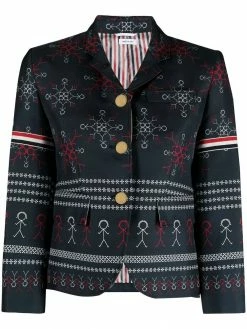 Thom Browne falling snowflake sports blazer