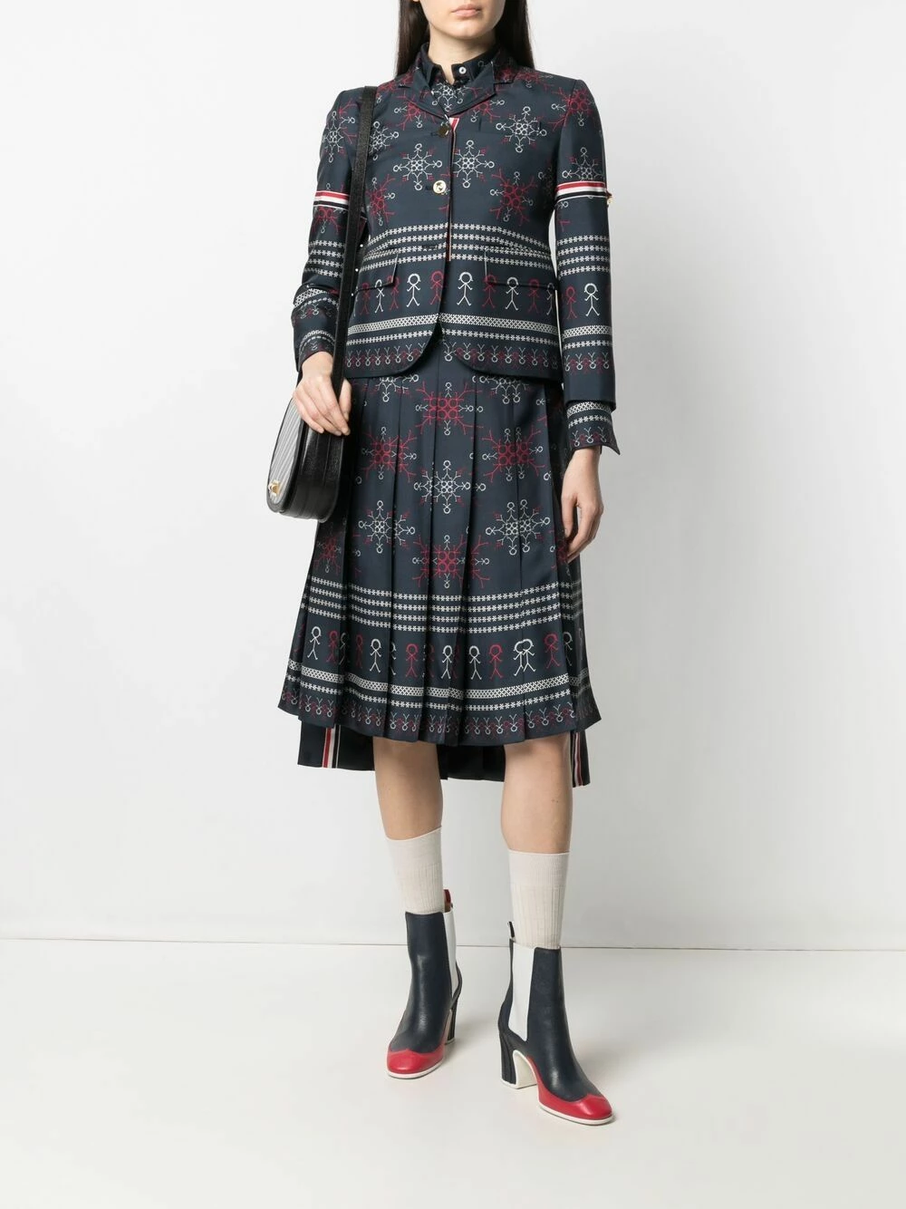 Thom Browne Mrs. Thom dropped back skirt pleated skirts of women 2 Thom Browne Mrs. Thom dropped back skirt