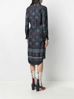 Thom Browne Snowflake fairisle shirt dress