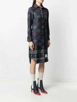 Thom Browne Snowflake fairisle shirt dress