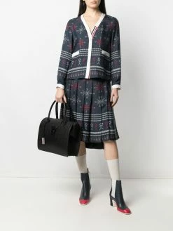 Thom Browne stick figure-print blouse