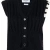 Thom Browne cable-knit sleeveless cardigan