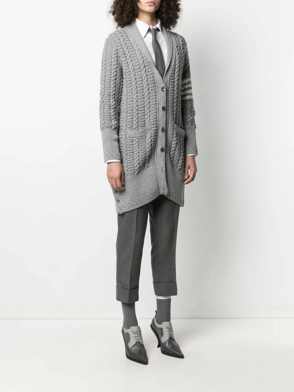 Thom Browne Cable knit cardi coat cardi-coats of women 3 Thom Browne cable-knit cardi-coat