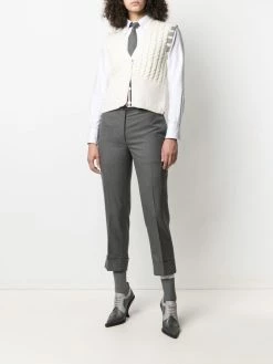 Thom Browne cable knit vest top