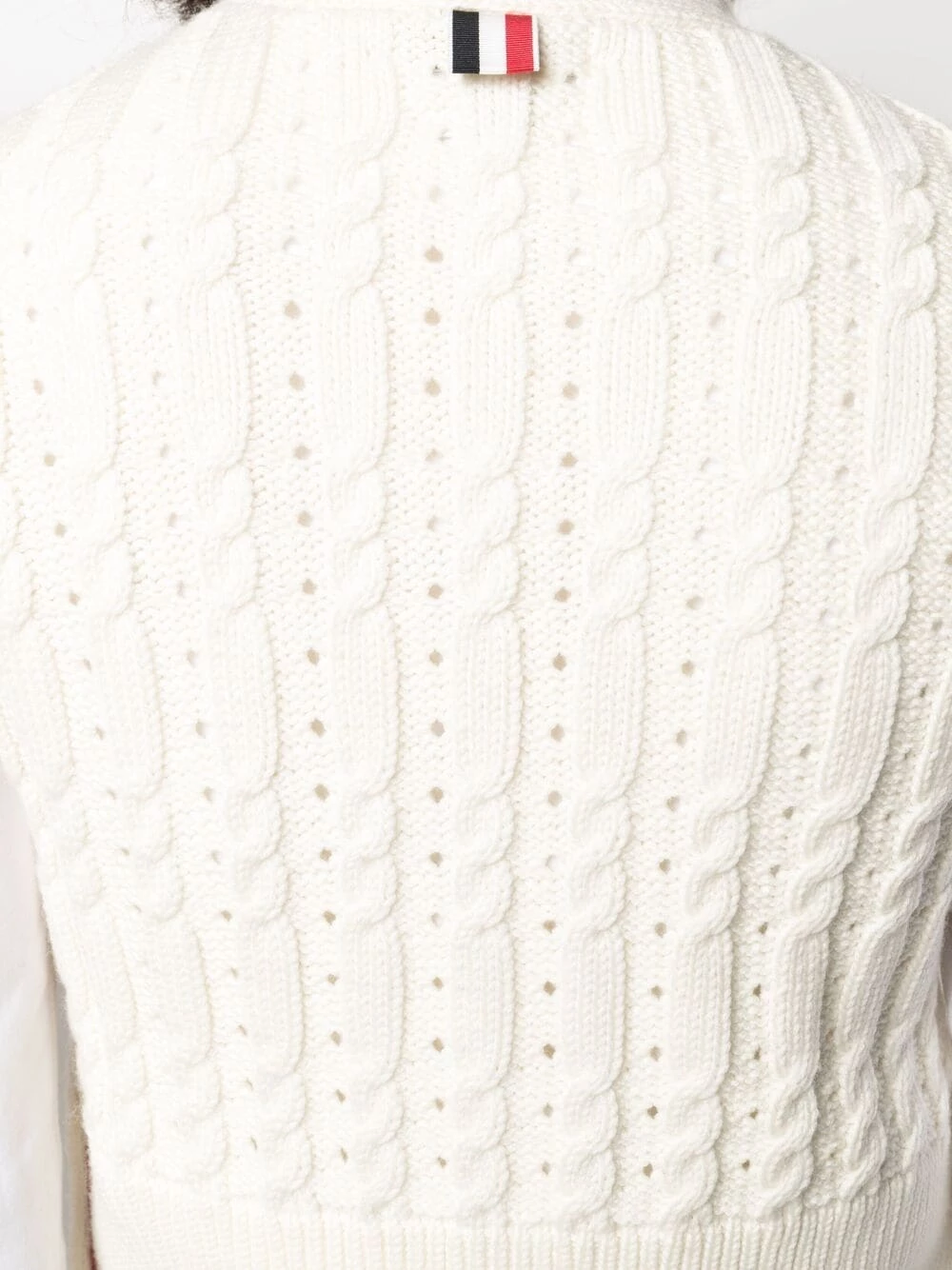Thom Browne Cable knit vest top knitted tops of women 5 Thom Browne cable knit vest top
